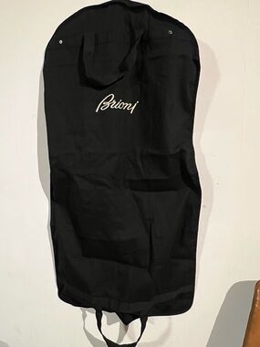 Brioni Black Suit Travel Cover with Branded Zipper Pull